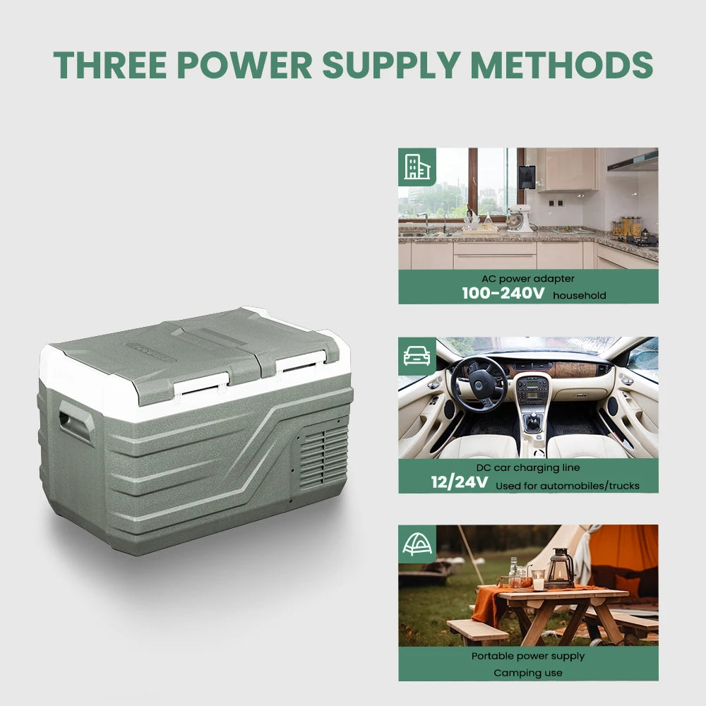 Portable Refrigerator Mini Fridge Freezer 12V Compressor Cooler for Camping