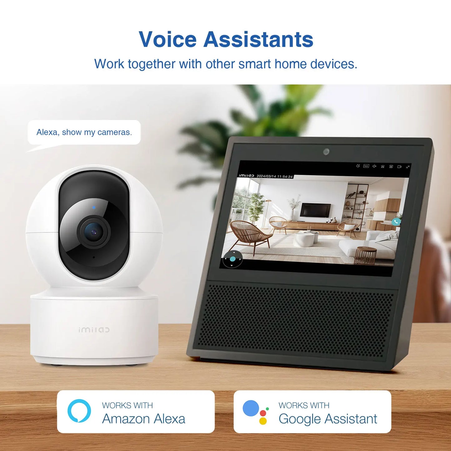 Indoor Camera with AI Detection Night Vision