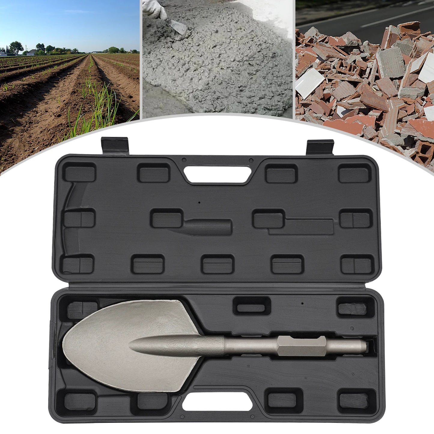 Large Size Clay Spade Shovel Chisel for Concrete/Brick Walls and Stone