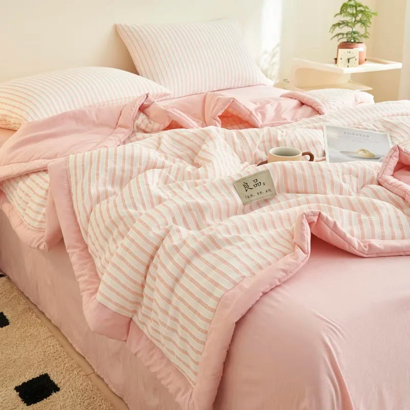 Cotton Air Striped Summer Quilt