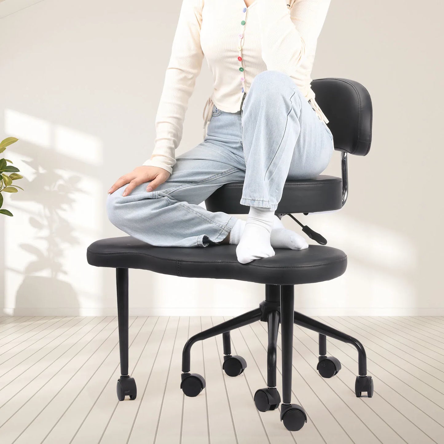 Cross Desk Chair with Lumbar Support and Height Adjustable