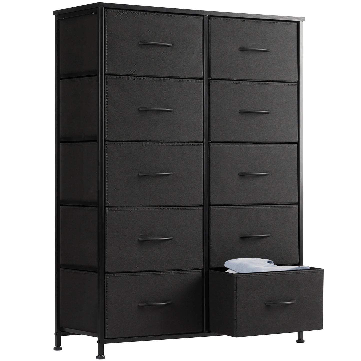 Bedside Table with Wardrobe Steel Frame Closet and Storage Cabinet