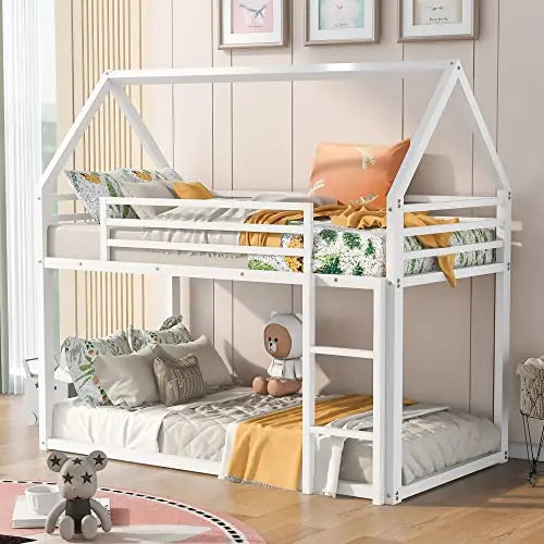 Twin Over Twin Metal Floor Bunk Bed