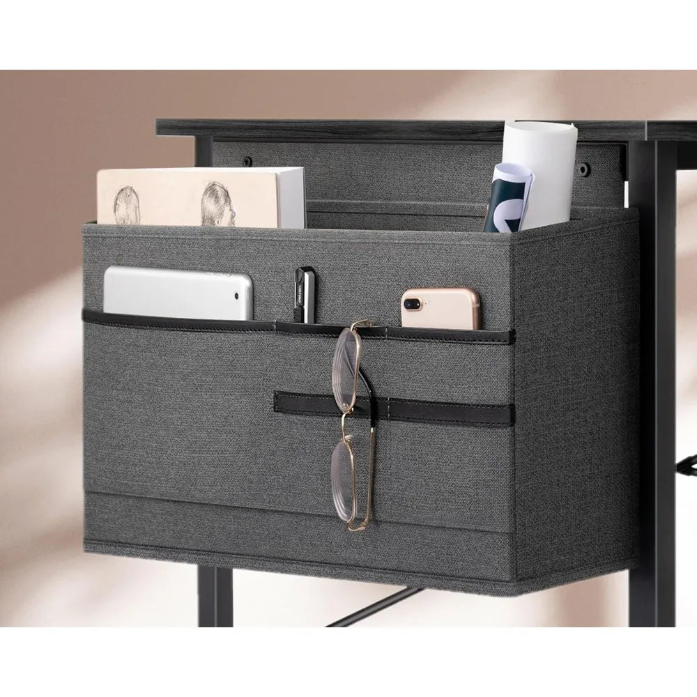 Small Desk with Power Outlets and USB Port
