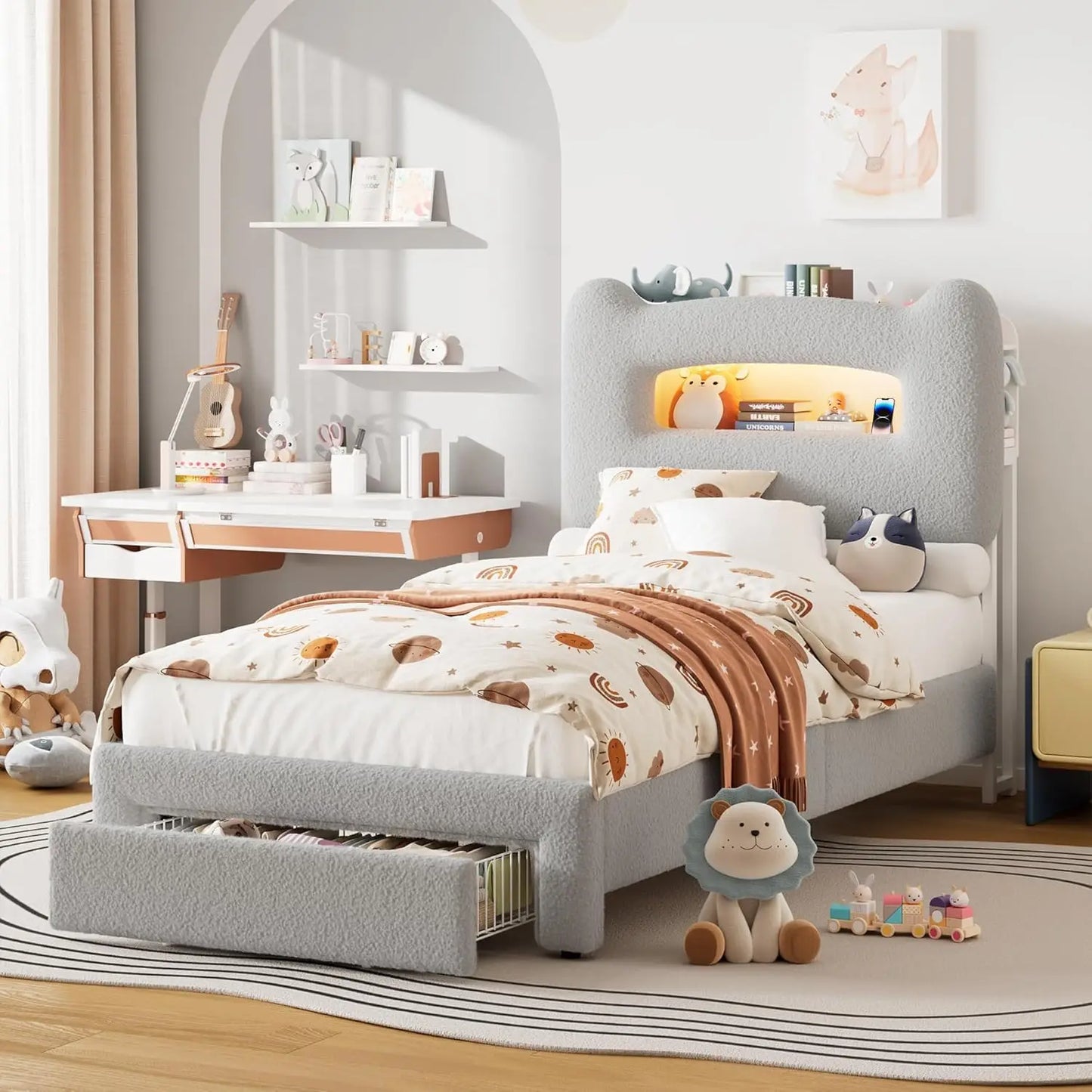 Upholstered Full Bed Frame with