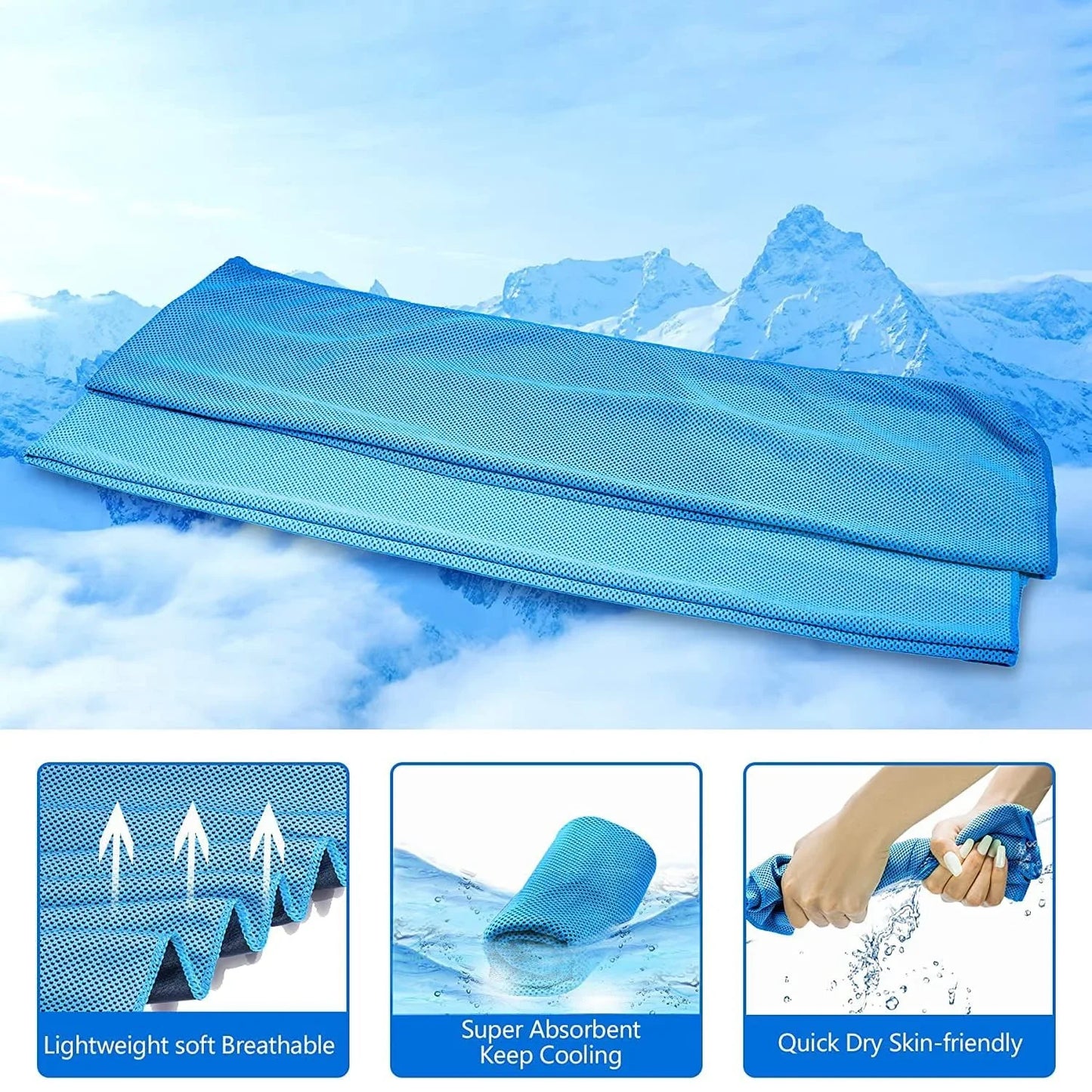 Microfiber Cooling Towels for Running, Yoga, Workout, climbing