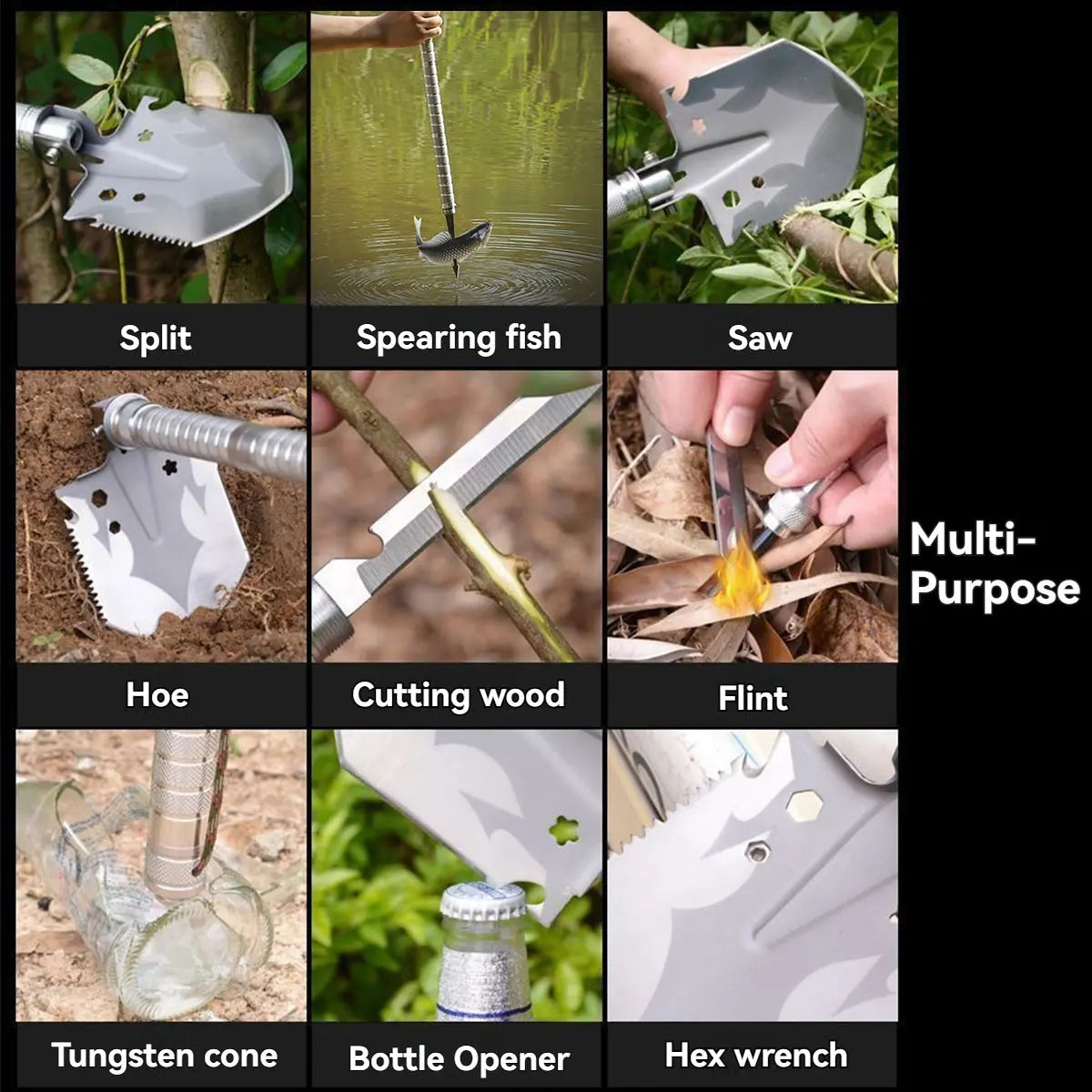 Multi Functional Detachable Foldable Military Electric Shovel Tools