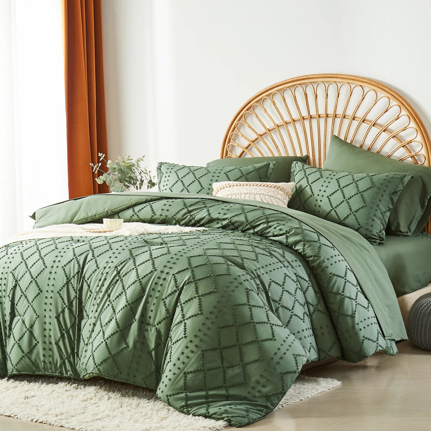 Tufted Boho Comforter Set