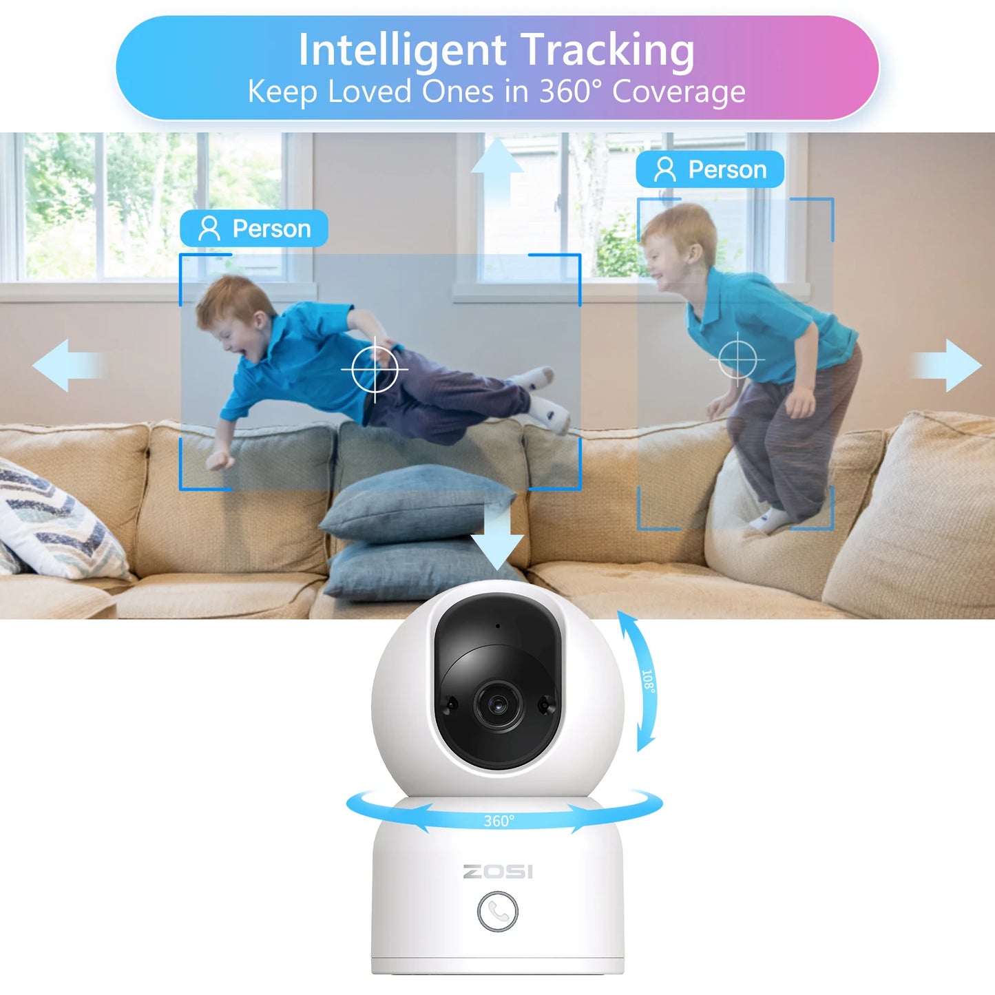 Indoor Pan/Tilt Smart Security Camera