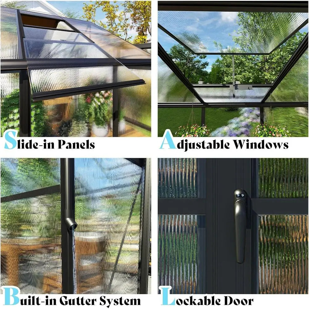 Walk-in Greenhouse with Lockable Door