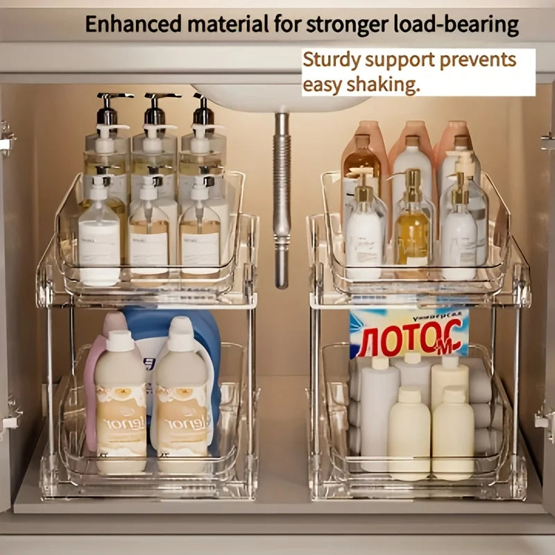 Pull-Out Under Sink Organizer with Shelf