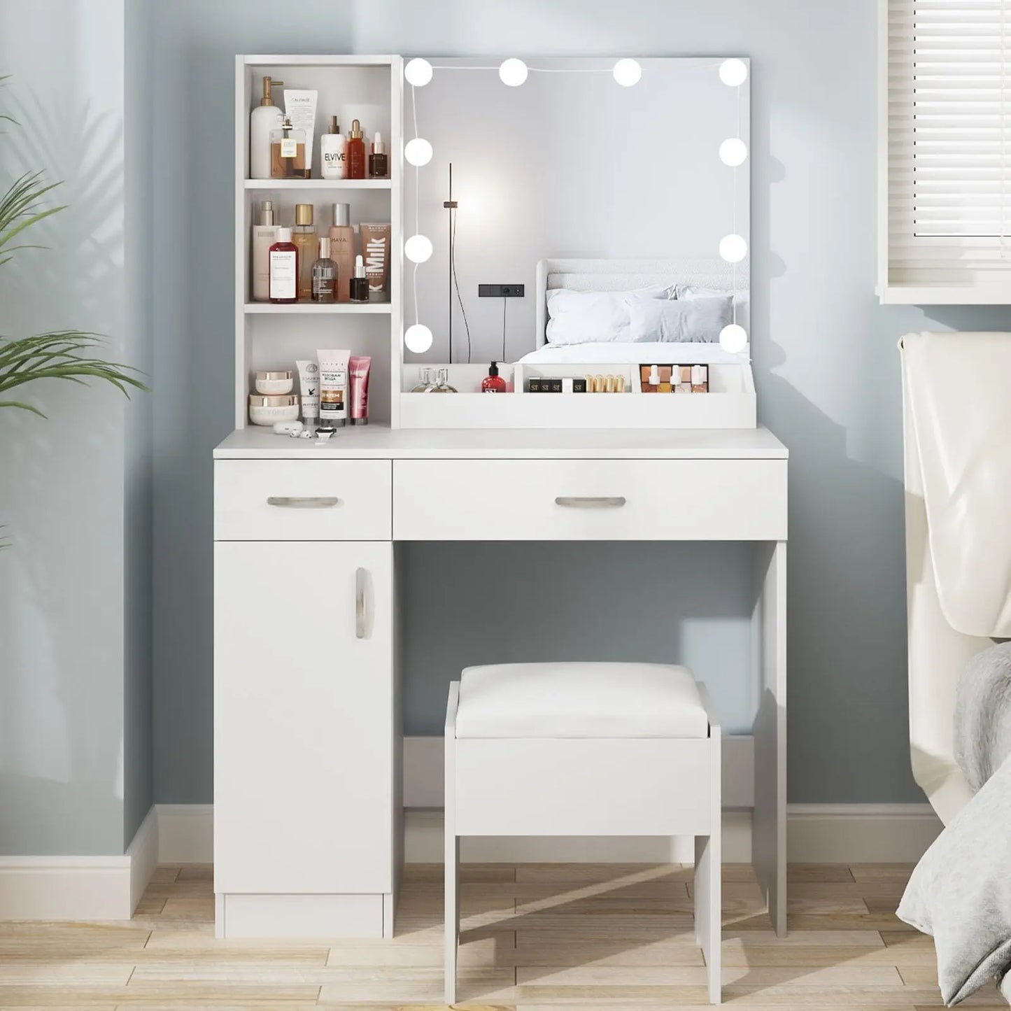 Makeup Vanity Desk w/Mirror Lights