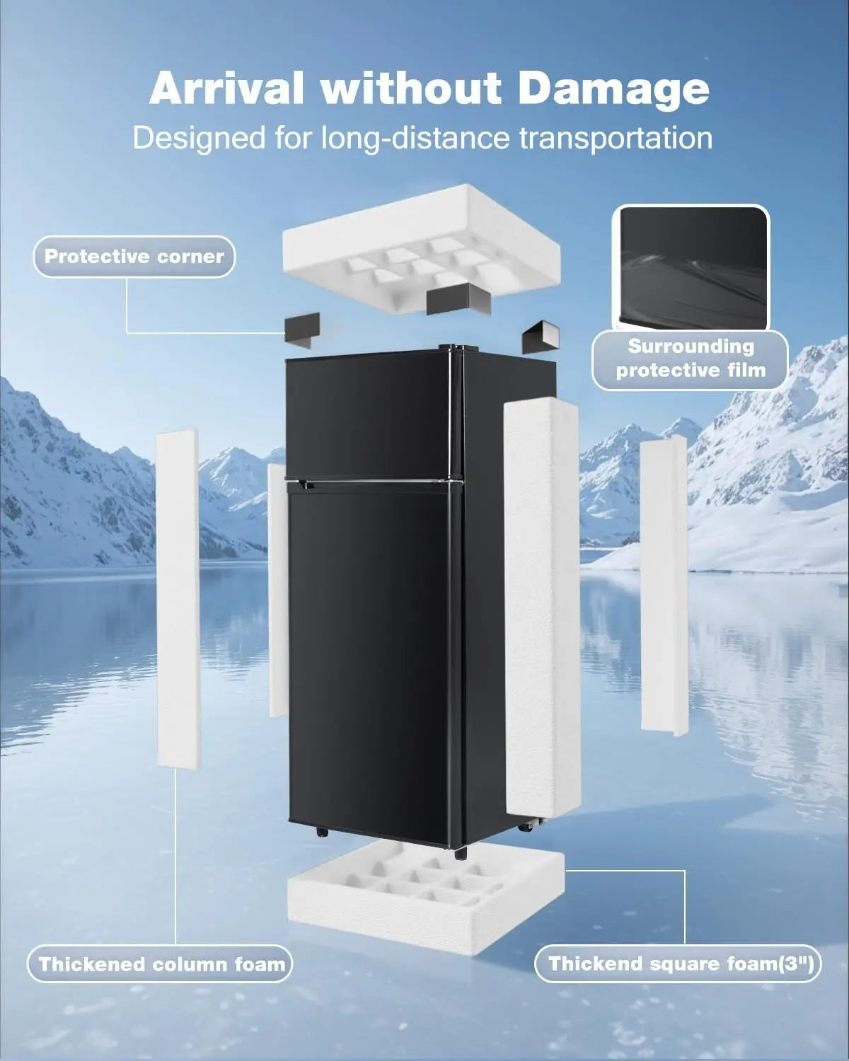 Double Door Refrigerator with Freezer
