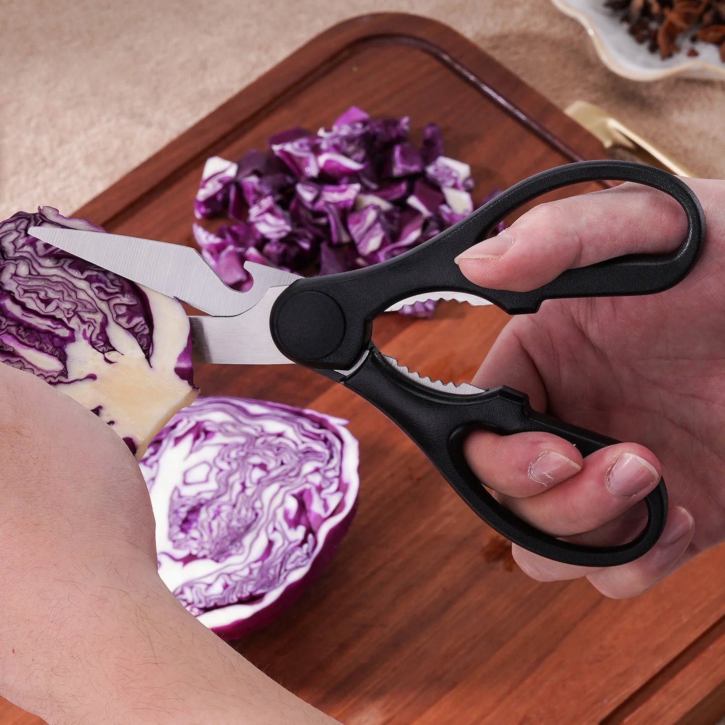 All Purpose Kitchen Shears, Durable Stainless Steel Scissors, Dishwasher Safe, Soft Grip Comfort Handle, 7.87 Inch