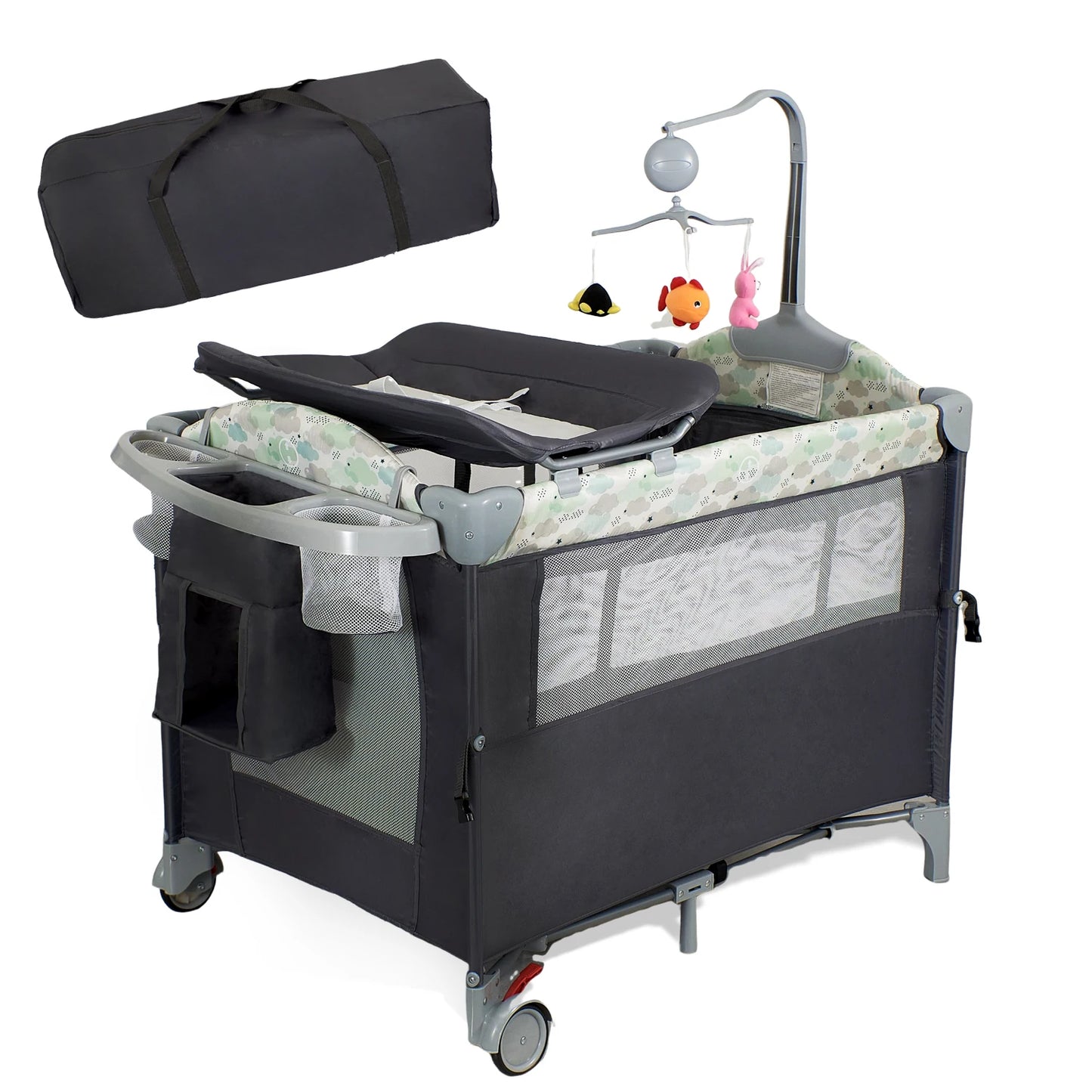 Foldable Playard Bassinet