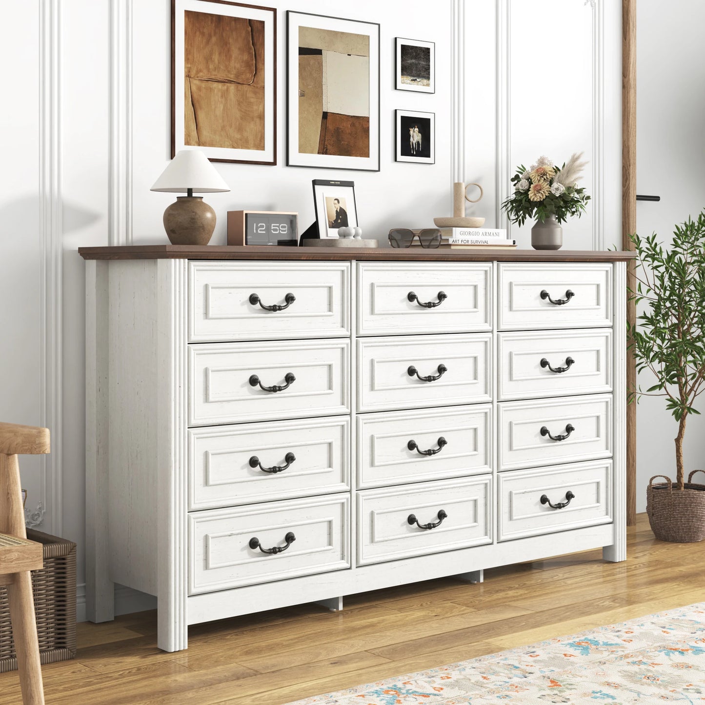Bedroom Large Dresser with 12 Drawers