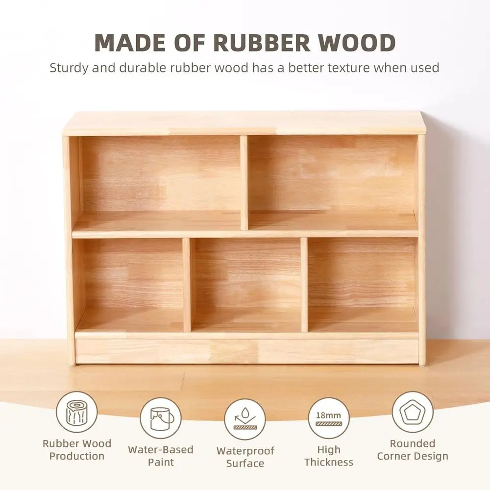 Wooden Bookshelf Storage Cabinet