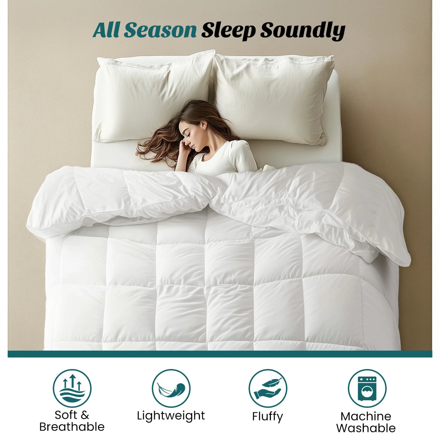 All Season Blanket with Corner Tabs Box Stitched Comforter
