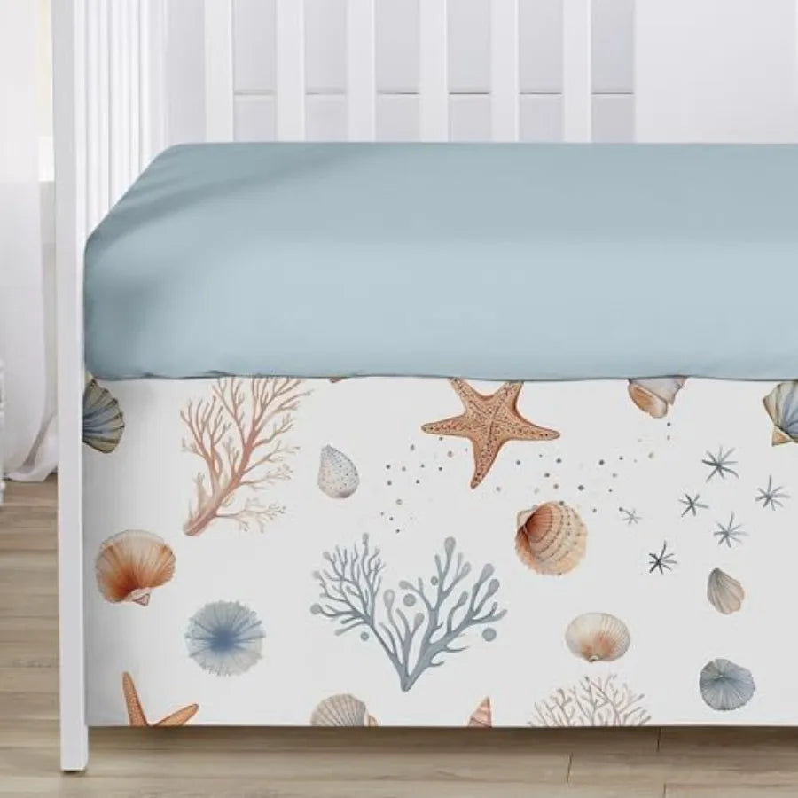 Baby Crib Bedding Set - Ocean Seashells