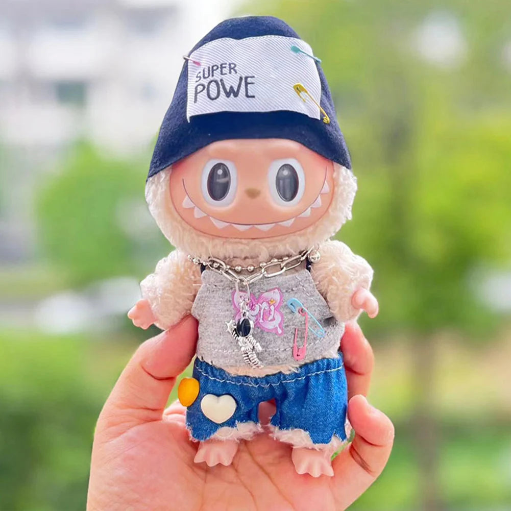 Mini Labubu Dolls Outfit Clothes Accessories without Doll