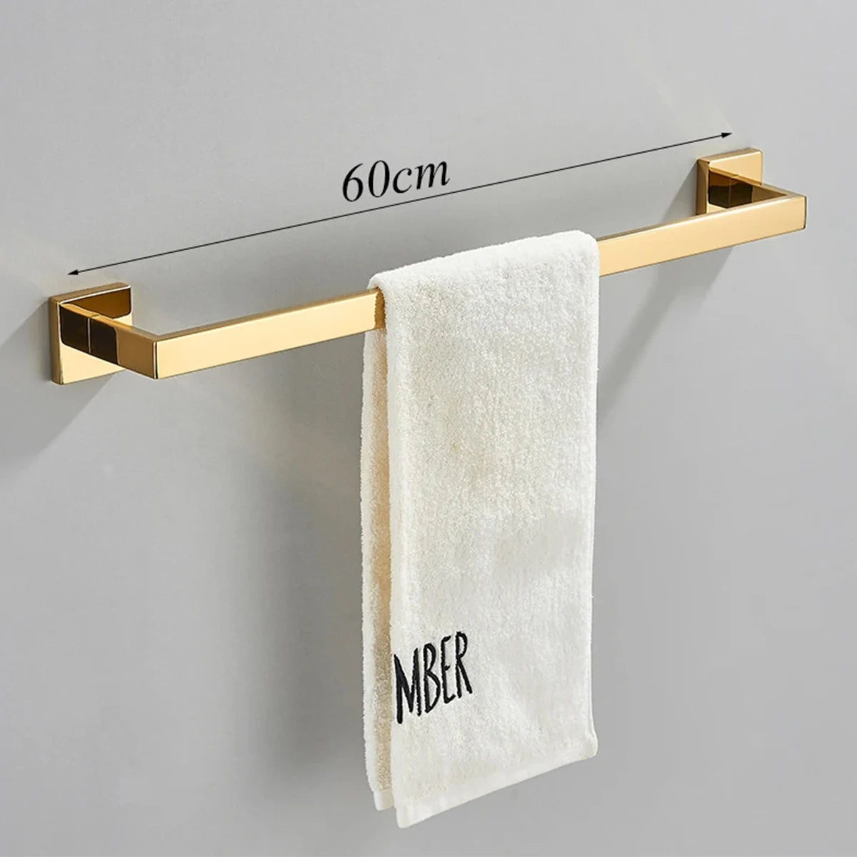 Polished Gold Bathroom Towel Bar