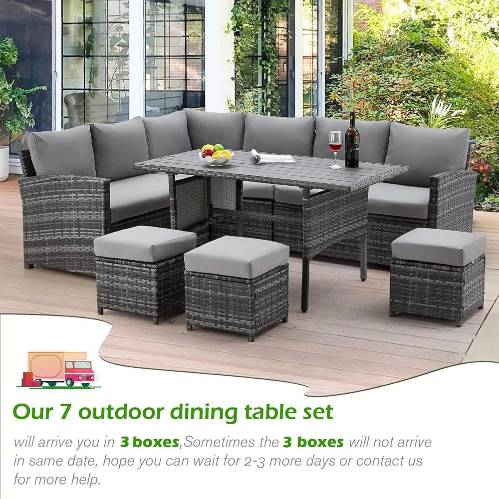 Patio Furniture Set with Dining Table & Chair