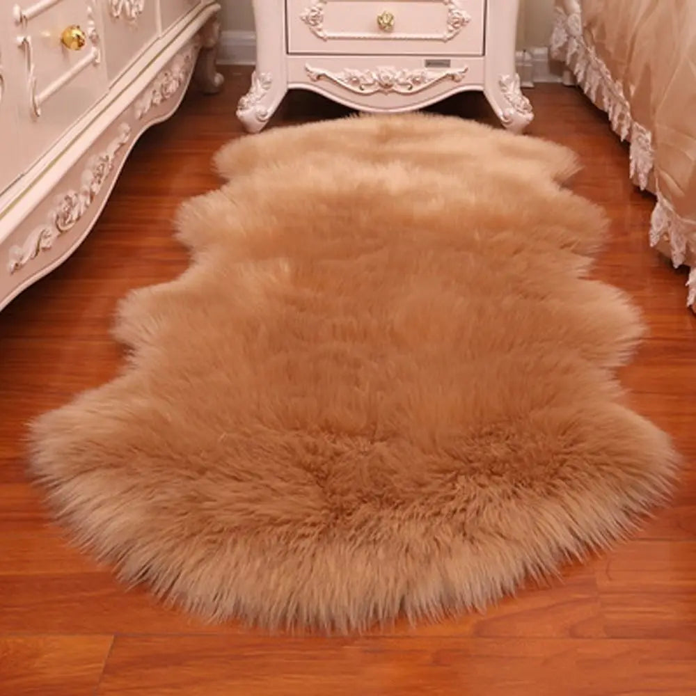 Faux Fluffy Shaggy Rugs Artificial Sheepskin Long Hair Carpet Floor Wool Fluffy Mat