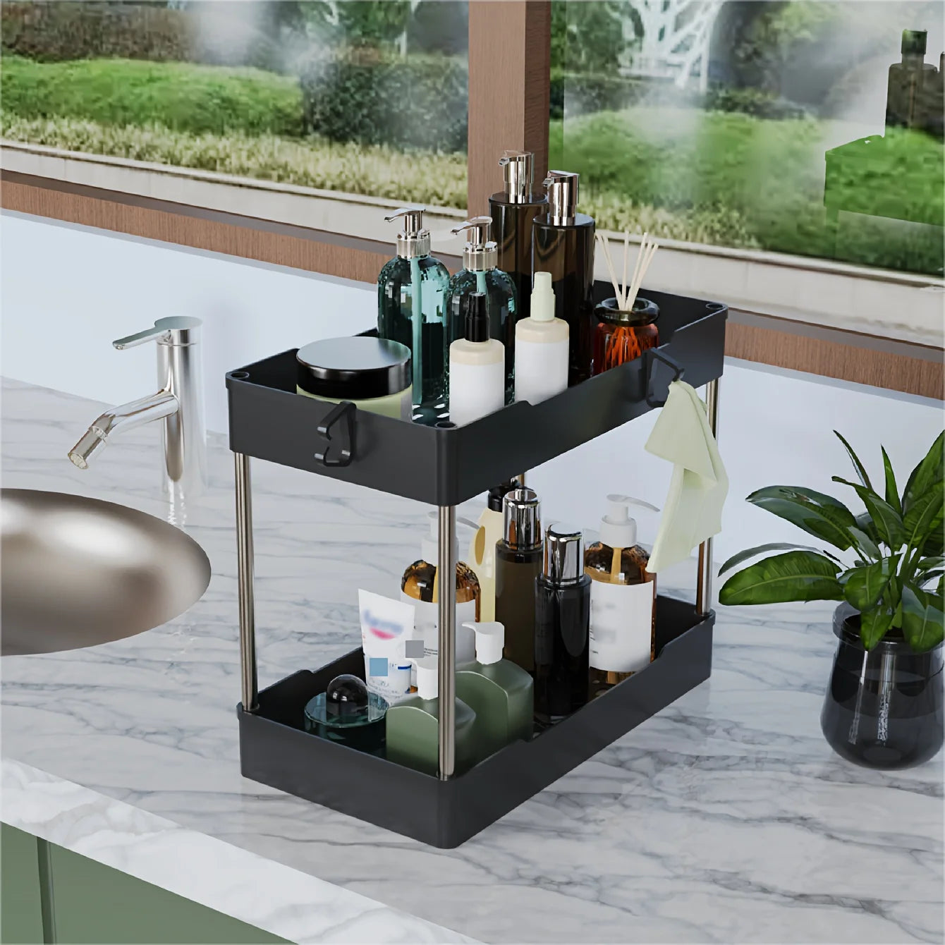 Bathroom Sink Organizer Storage Rack