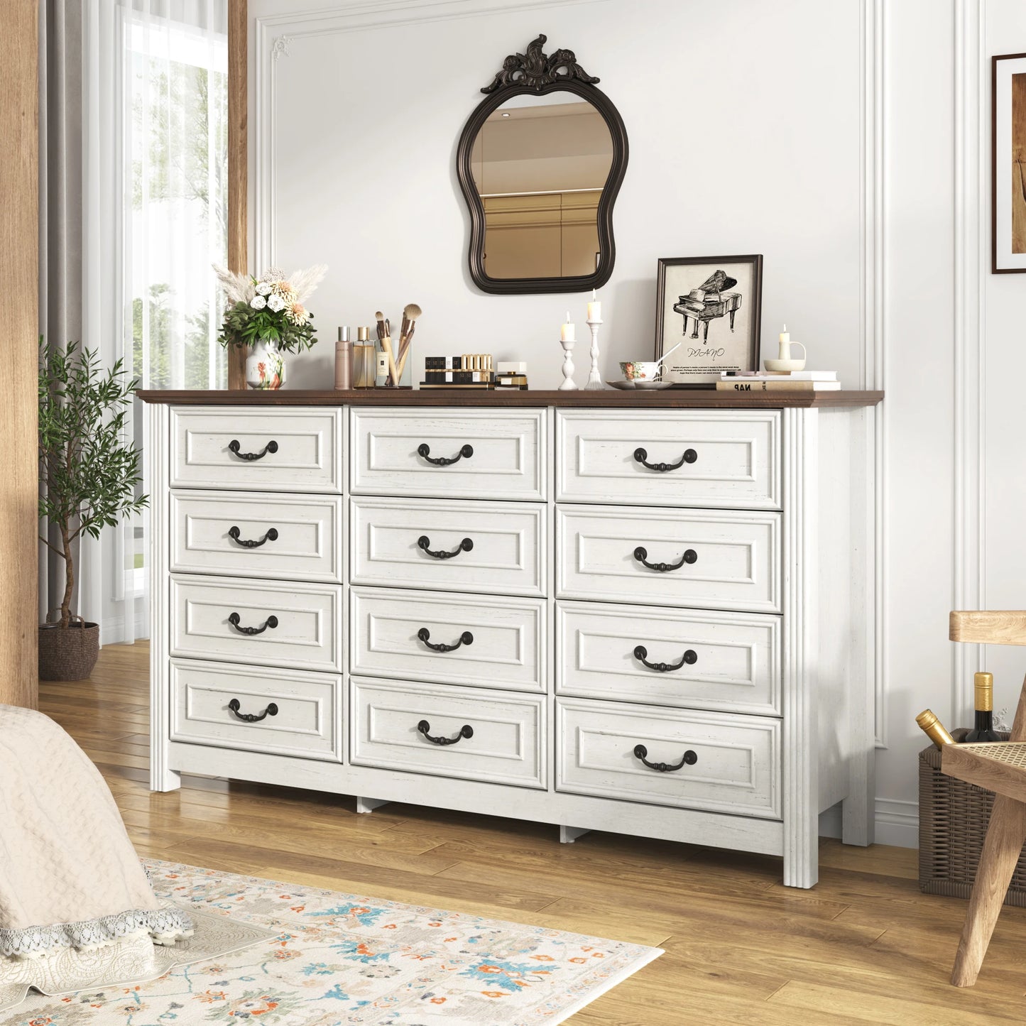 Bedroom Large Dresser with 12 Drawers