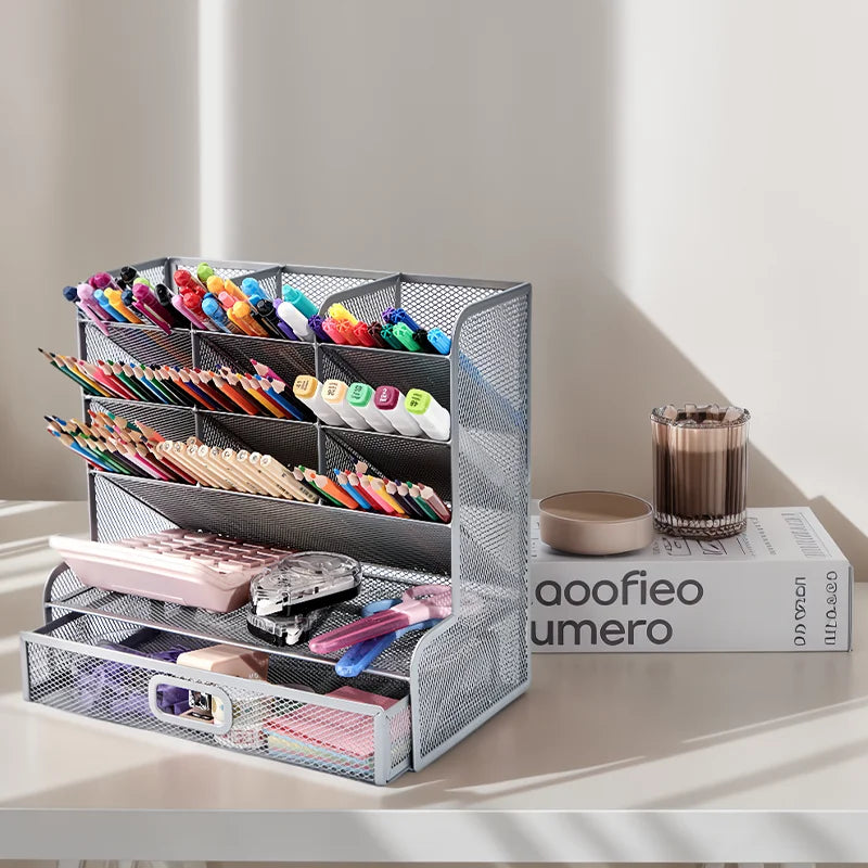 Desktop Stationery Storage Rack