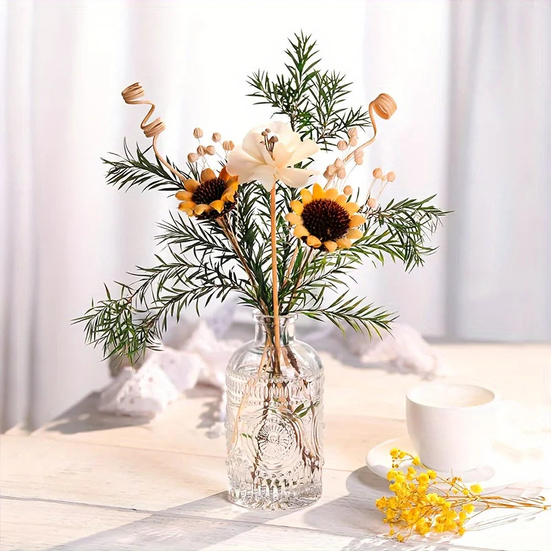Vintage Clear Glass Bud Vases
