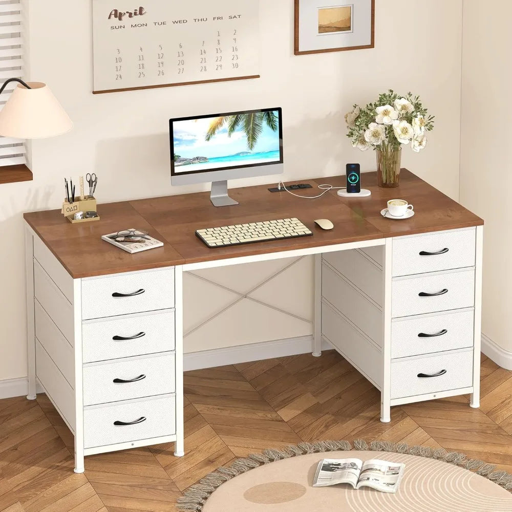 Home Office Desk with Power Outlets