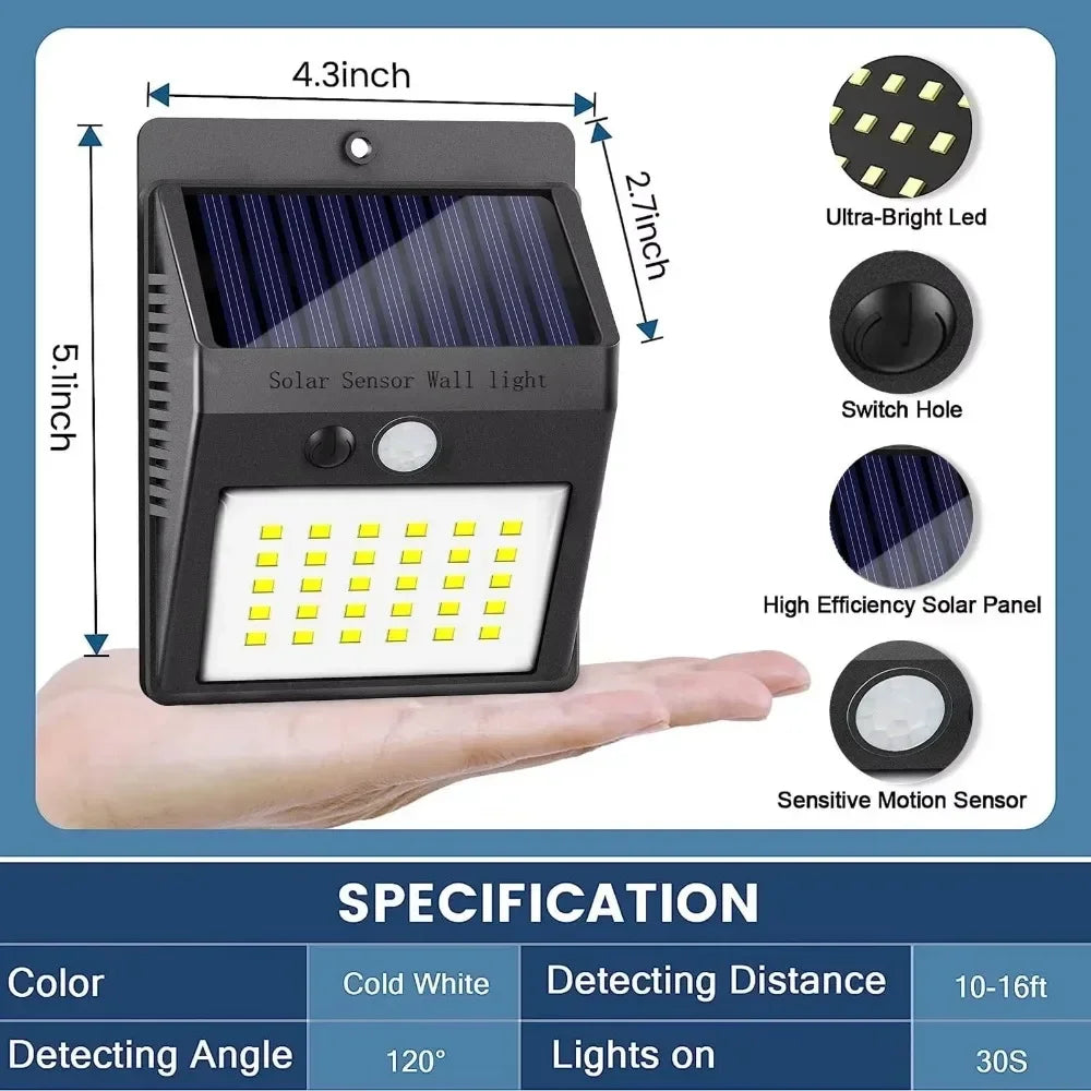 Wall Waterproof Solar Outdoor Lights