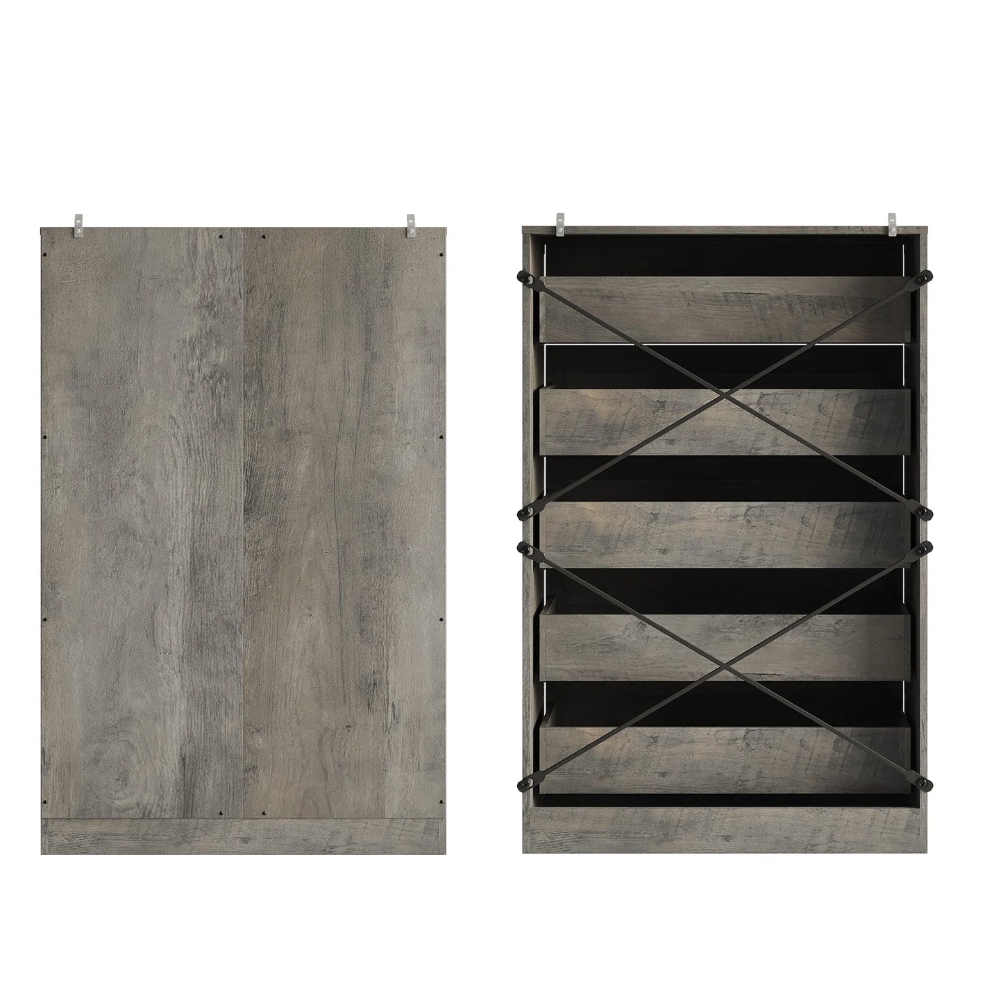 Wooden Chest Drawers with Metal Handles for the Bedroom
