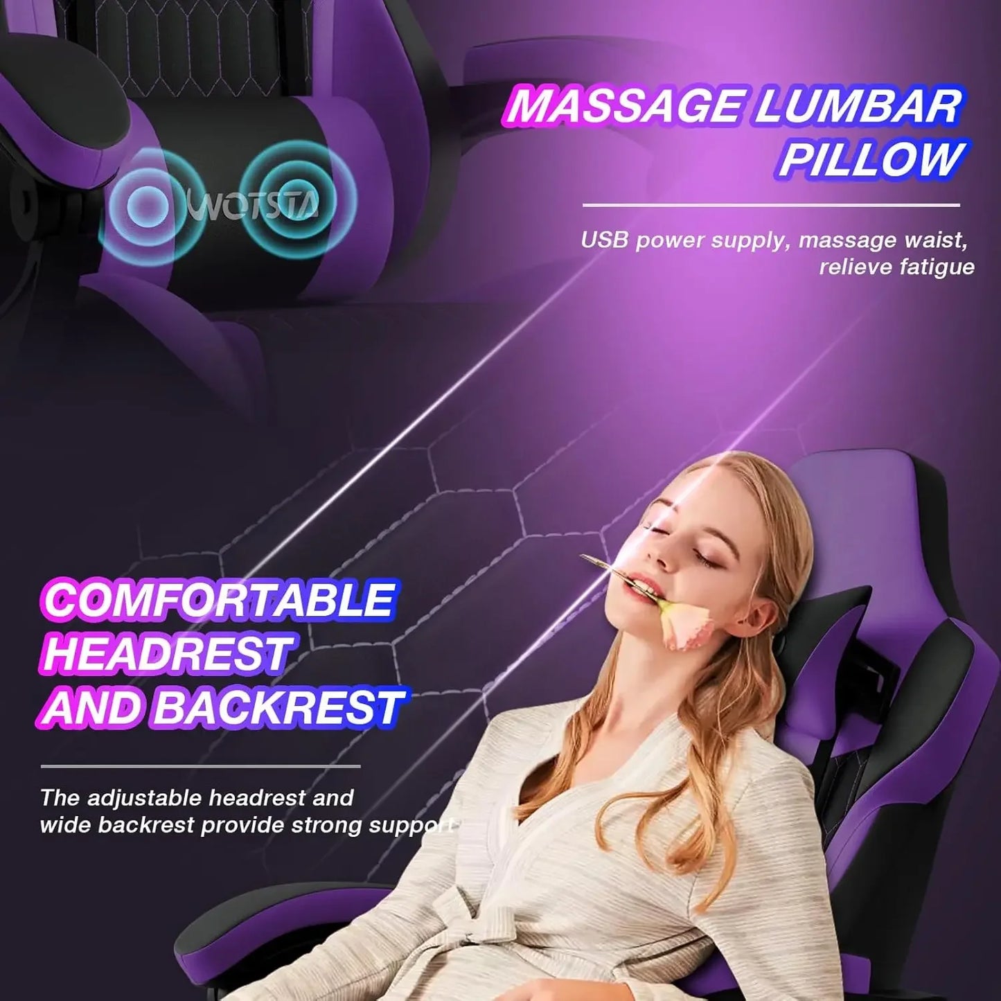 High Back Ergonomic Chair With Footrest Adjustable Headrest Lumbar Support