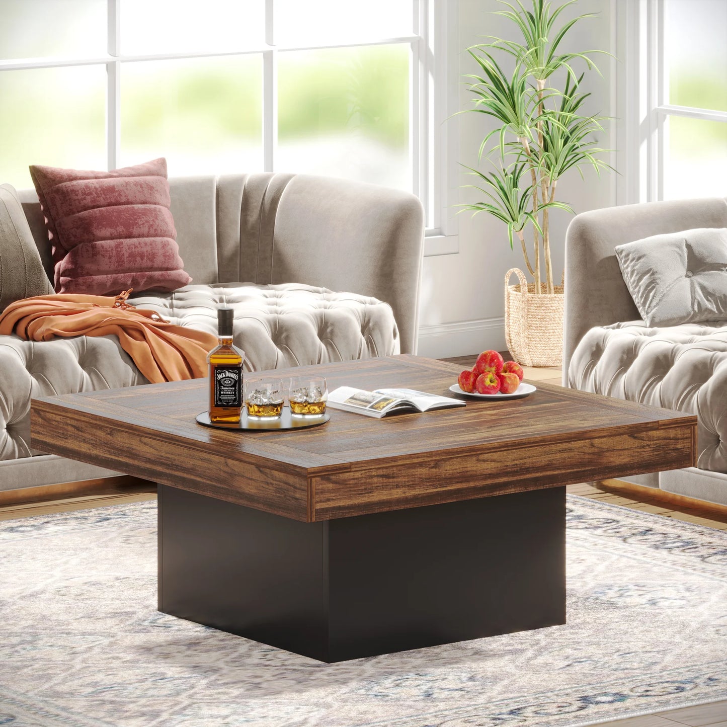 LED Square Coffee Table