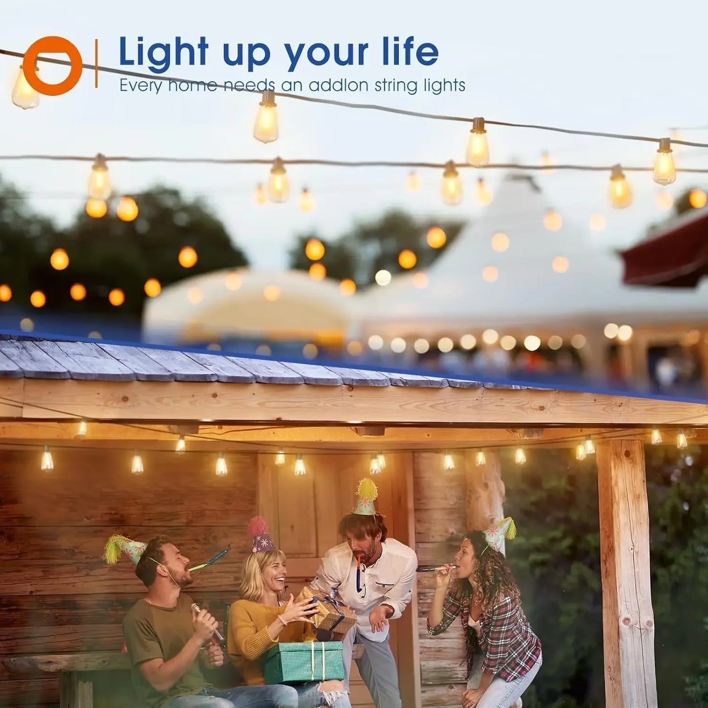Patio String Lights Waterproof