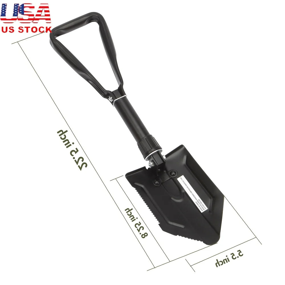 Heavy Duty Folding Shovel Steel Serrated Edge