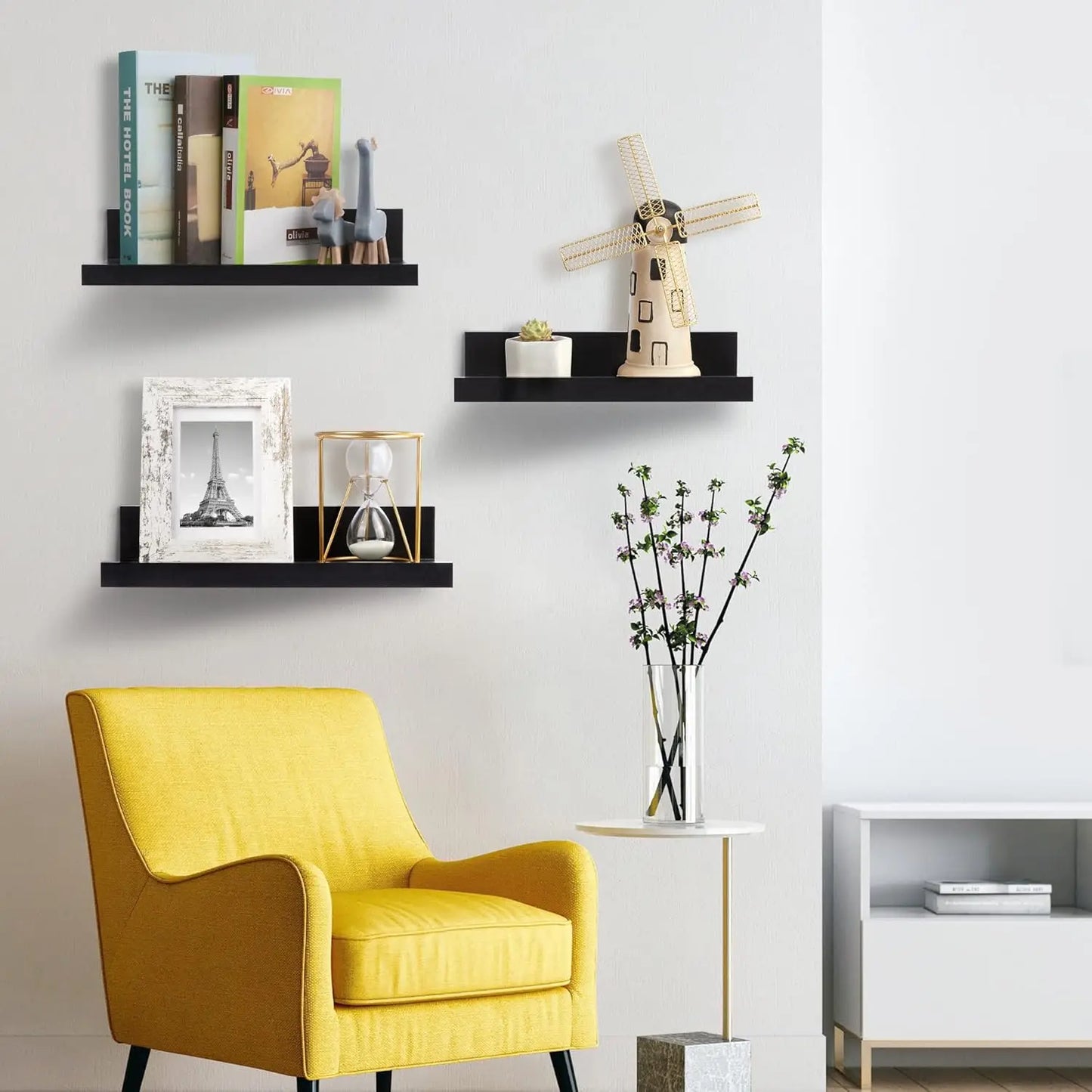 Bathroom Wall Mounted Wood Shelves