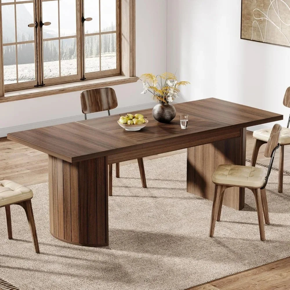 Extra Long Dining Table with Wooden Tabletop