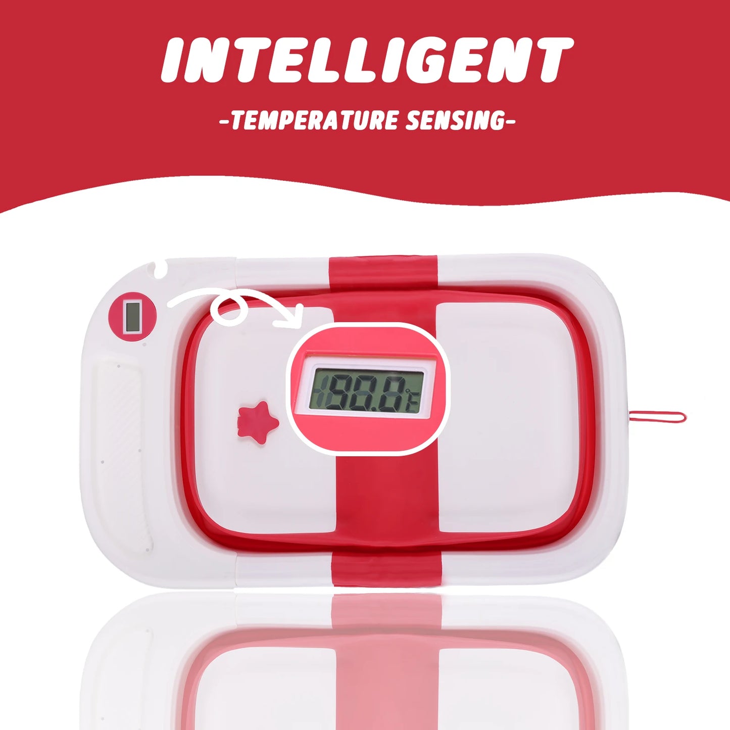 Baby Bath Tub with Soft Cushion & Thermometer