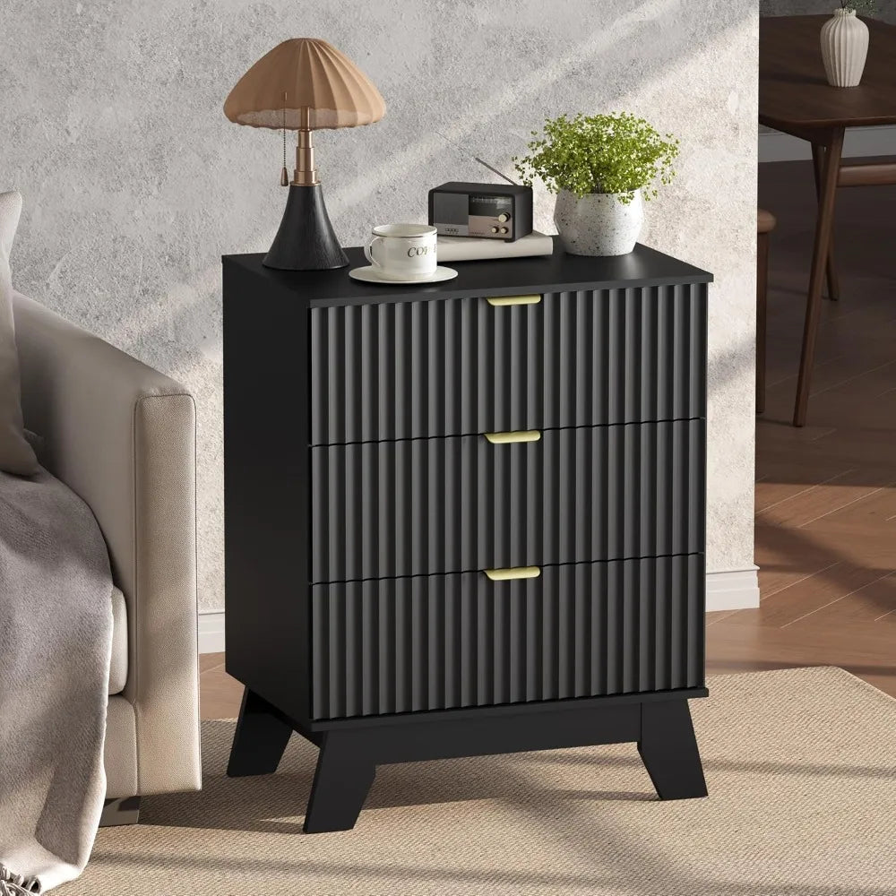 Mid Century Fluted Nightstand