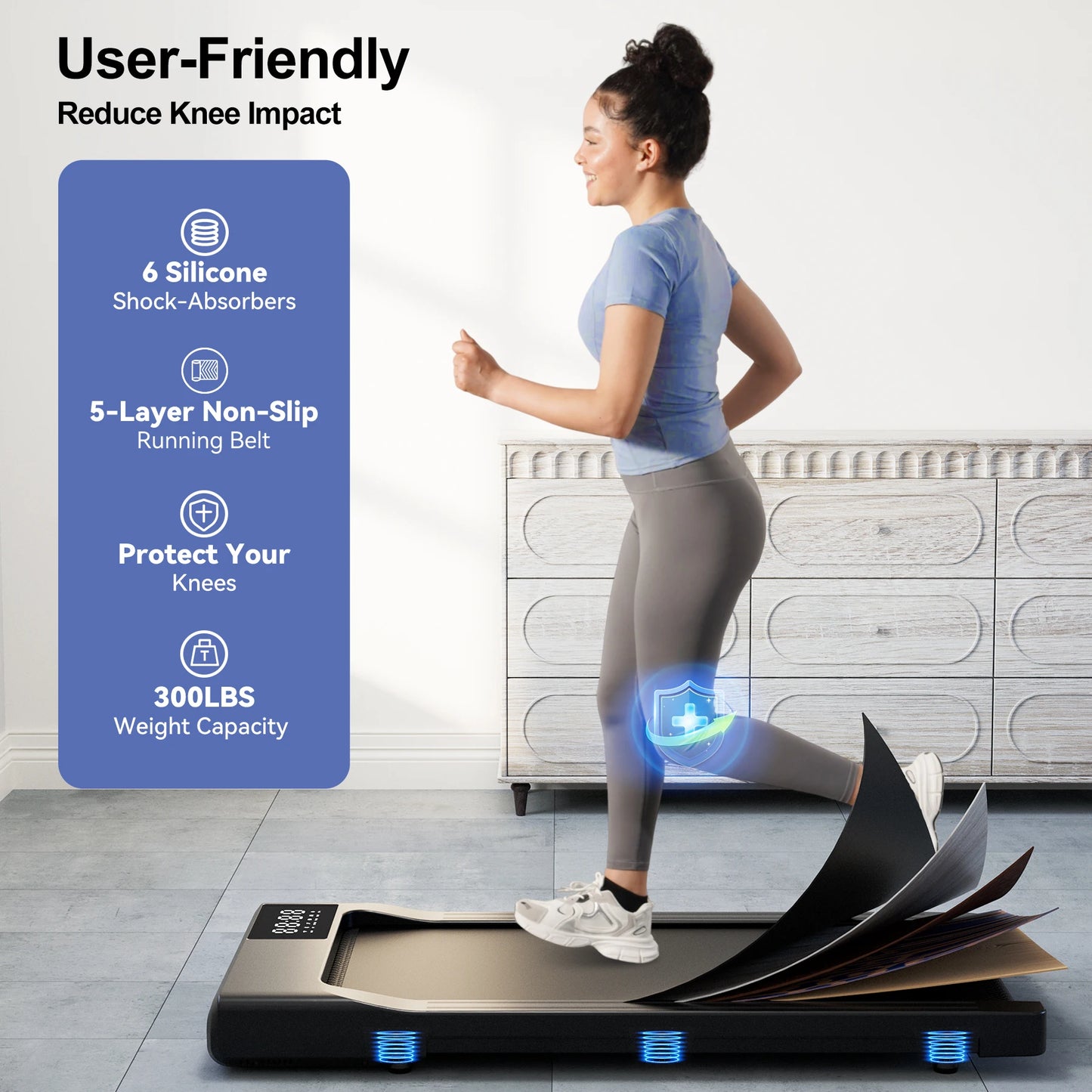 Portable Treadmill with Remote Control LED Display
