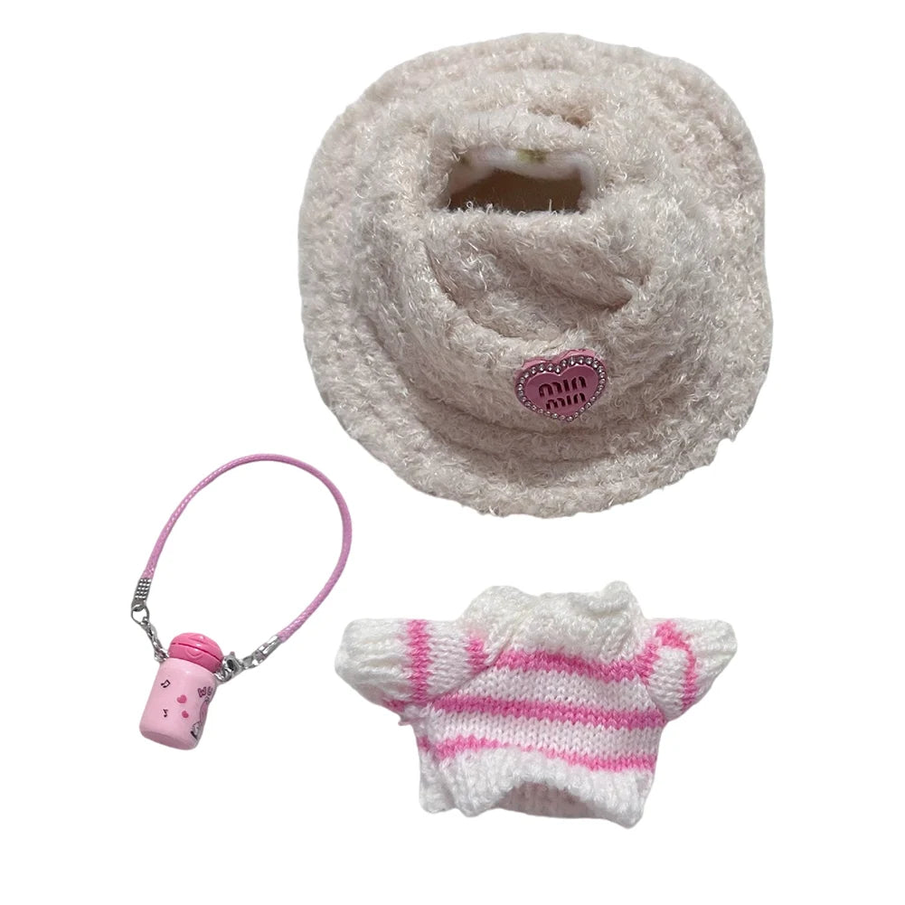 Mini Labubu Dolls Outfit Clothes Accessories without Doll