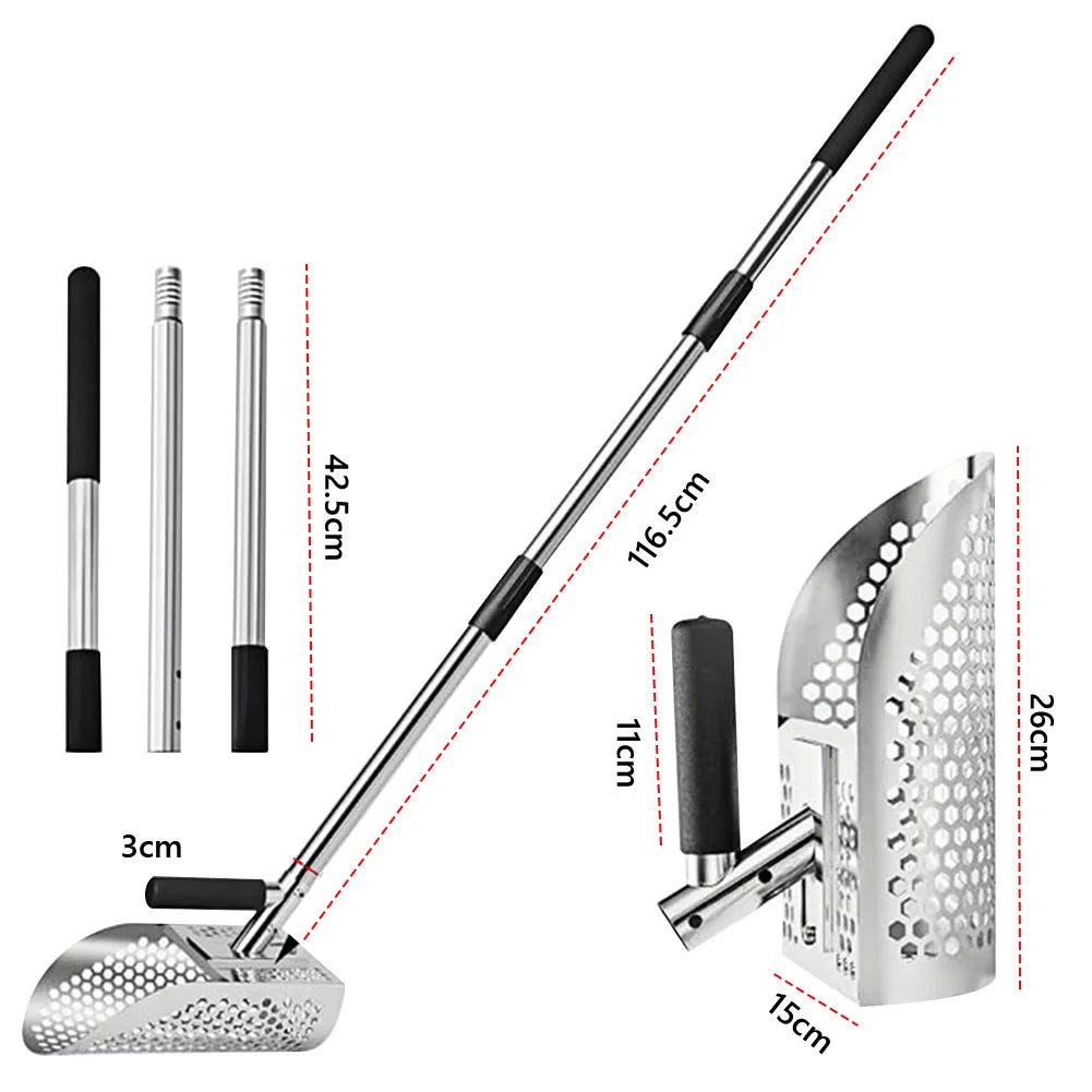 Multi-Functional Stainless Steel Scoop Shovel Metal Detector