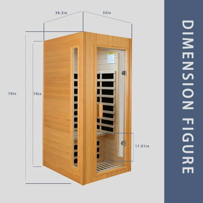 1-Person Indoor Sauna with Roof Design
