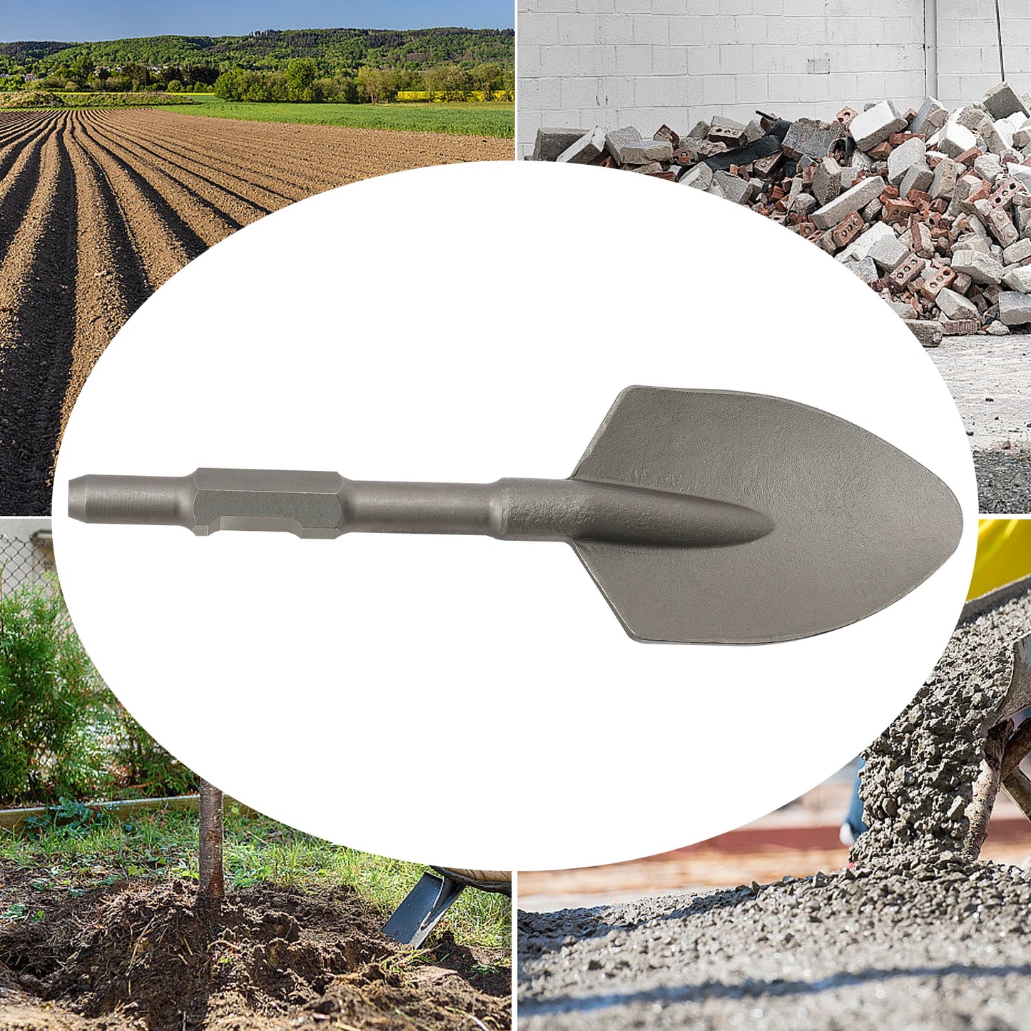 Large Size Clay Spade Shovel Chisel for Concrete/Brick Walls and Stone
