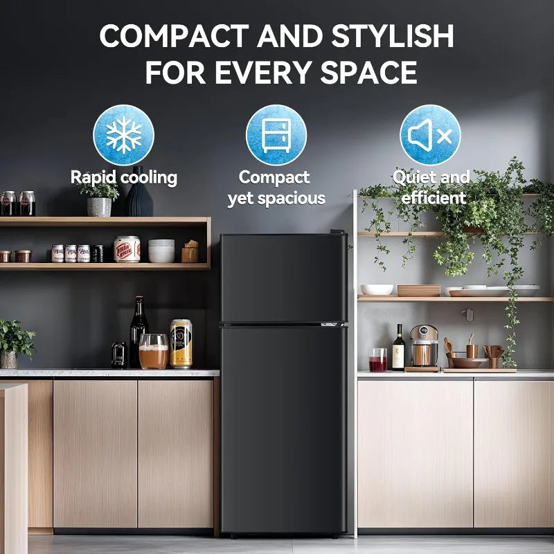 Fridge with Freezer with 6 Level Thermostat