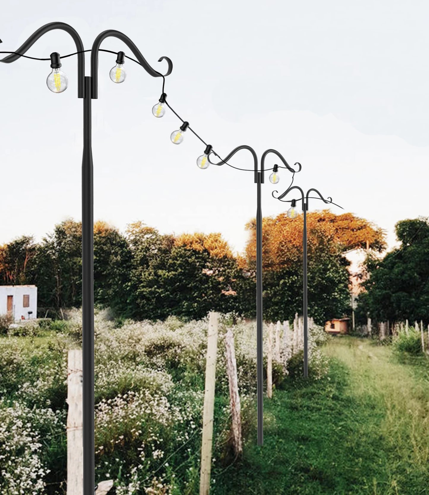 2 Pack Outdoor String Light Poles