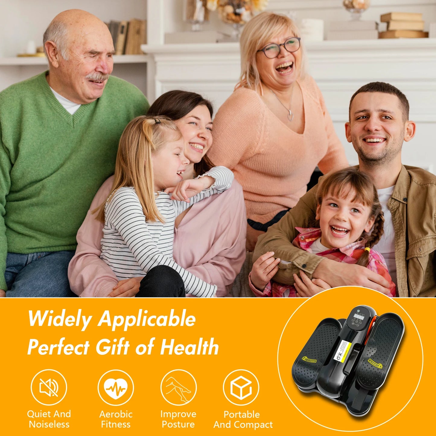 Fully Assembled Quiet Electric Seated Pedal Exerciser